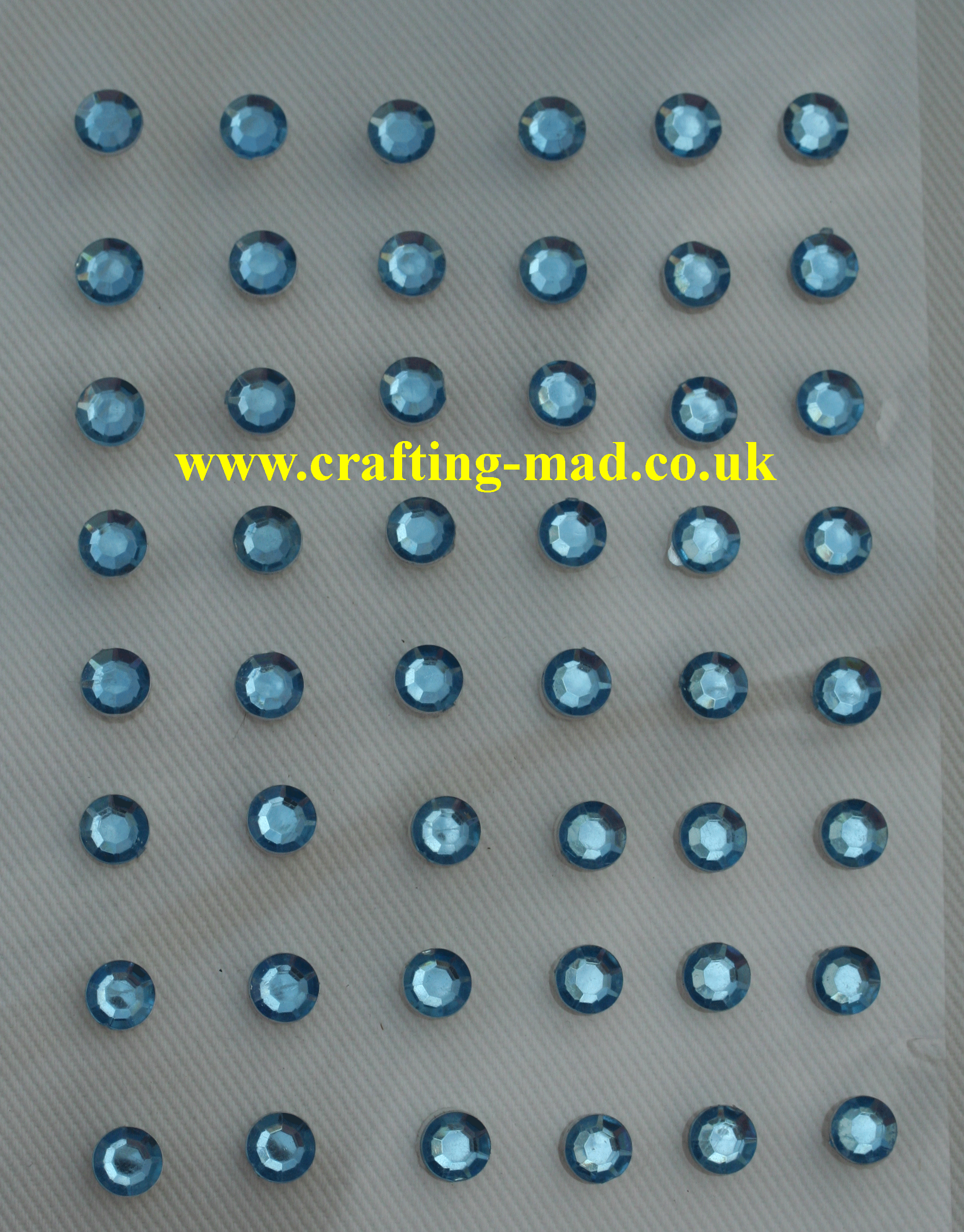 8mm Adhesive Acrylic Diamonte - Blue